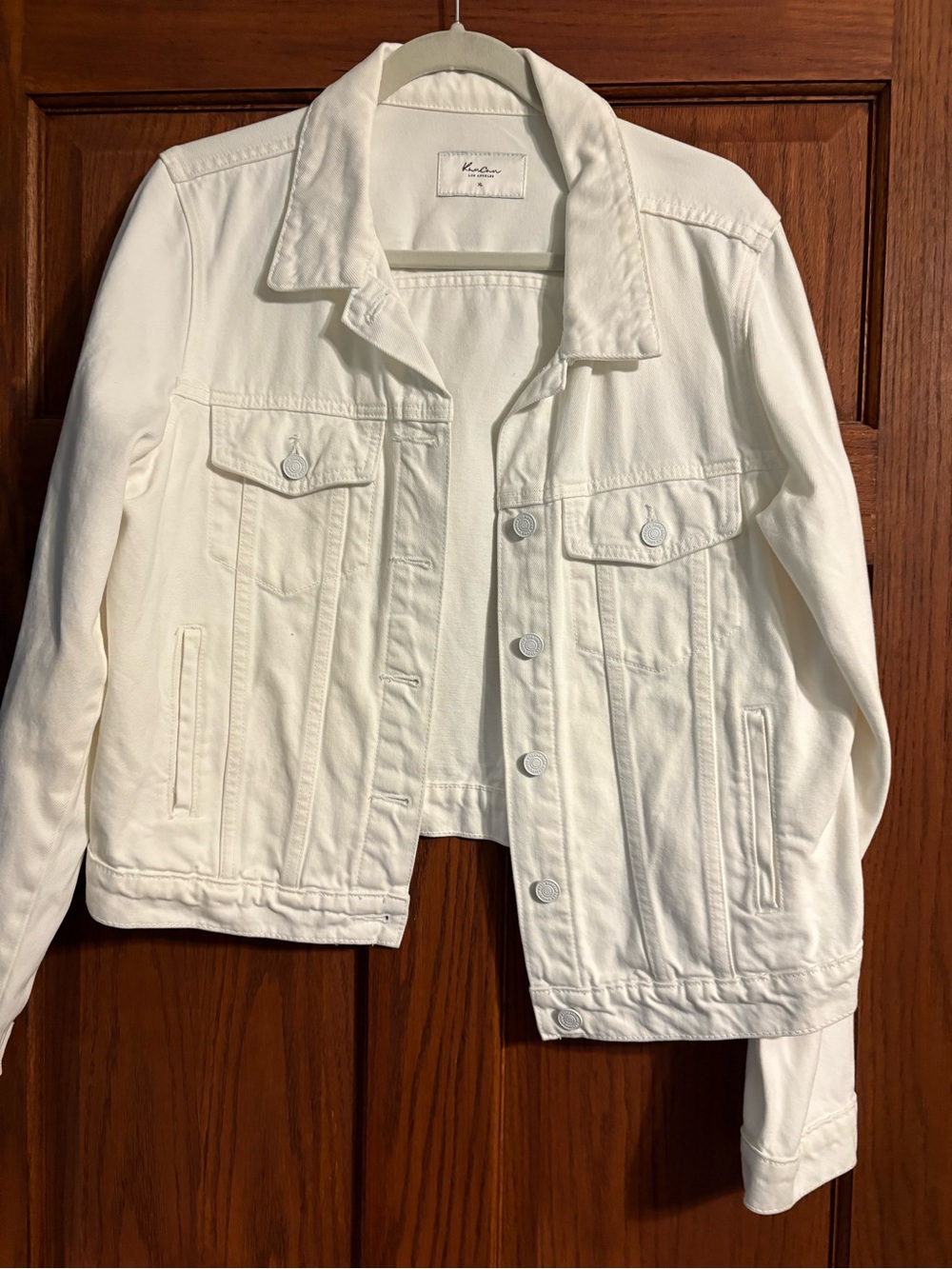 KanCan White Denim Trucker Jacket